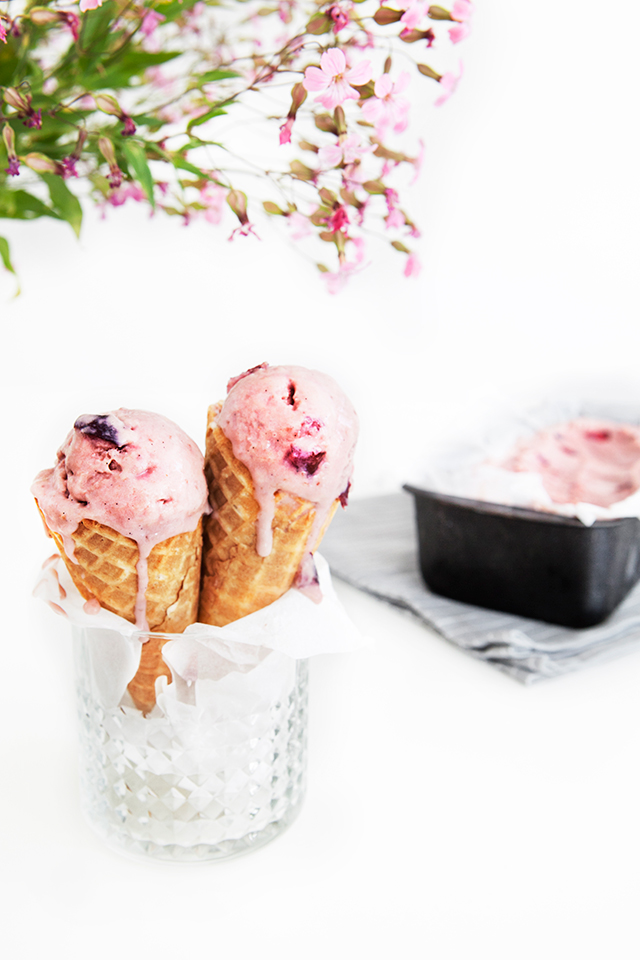 Cherry Ice Cream Recipe - No Ice cream maker needed