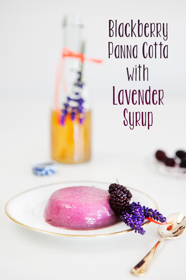 Blackberry Panna Cotta and Lavender Syrup Recipe