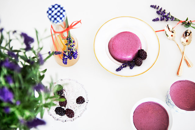 Recipe: Blackberry Panna Cotta with Lavender Syrup