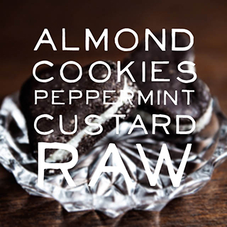 RAW Almond/Coconut Cookies with Peppermint Custard