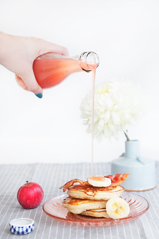 Homemade Apple Syrup made completely with apple peel and cores