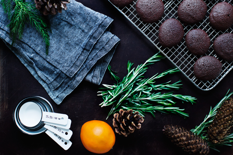 Chocolate Whoopie Pies with Rosemary Orange Custard