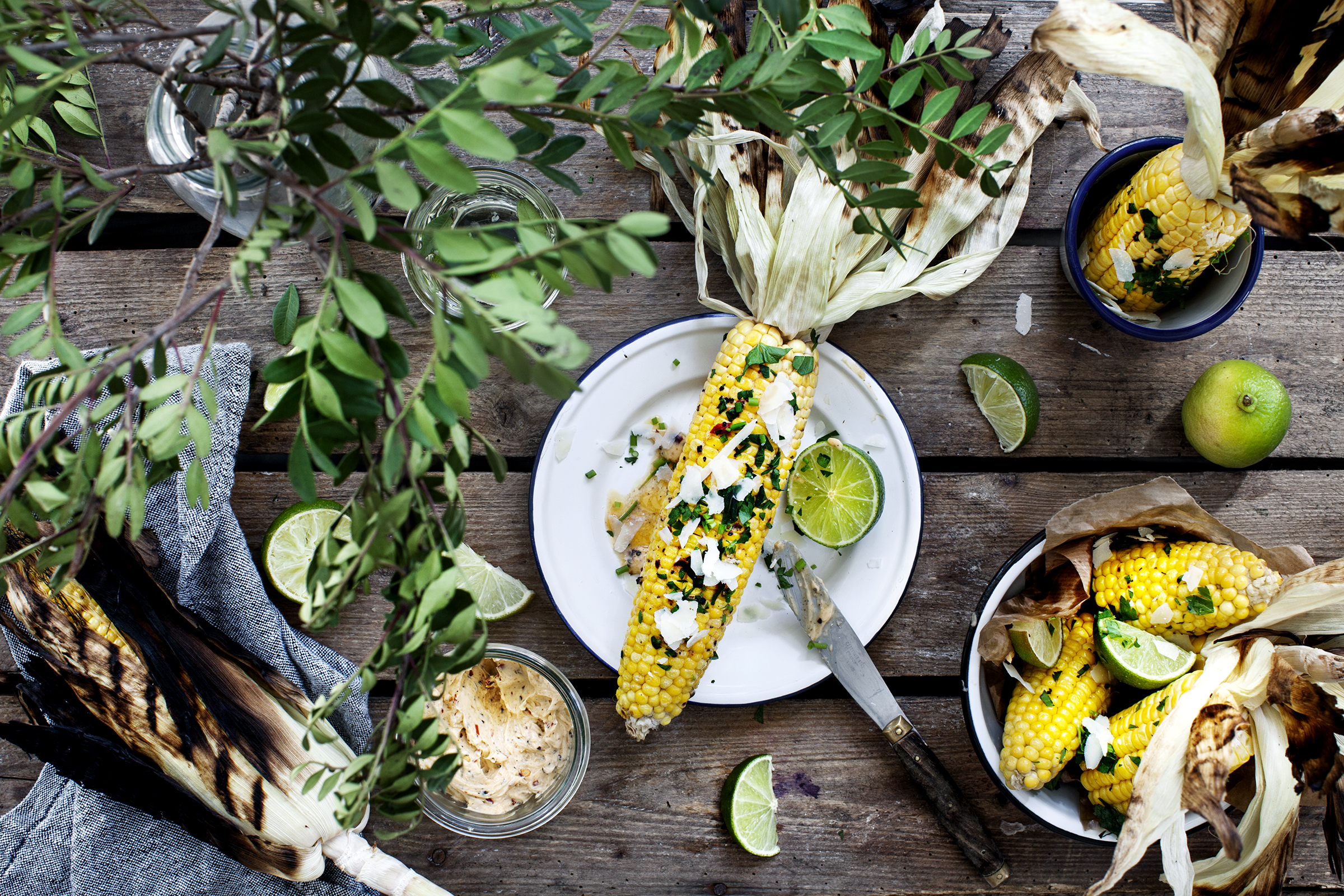 Recipe: Grilled Corn with Chili & Lime Butter