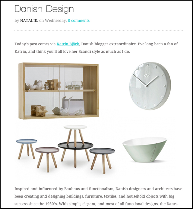 Guest Blogger Danish Design